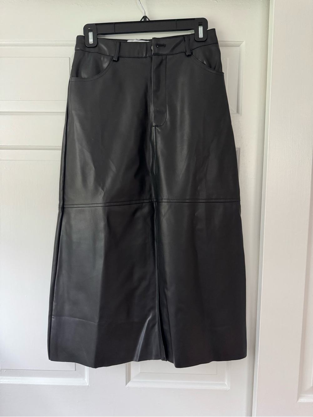 WeWoreWhat Vegan Leather Maxi Skirt